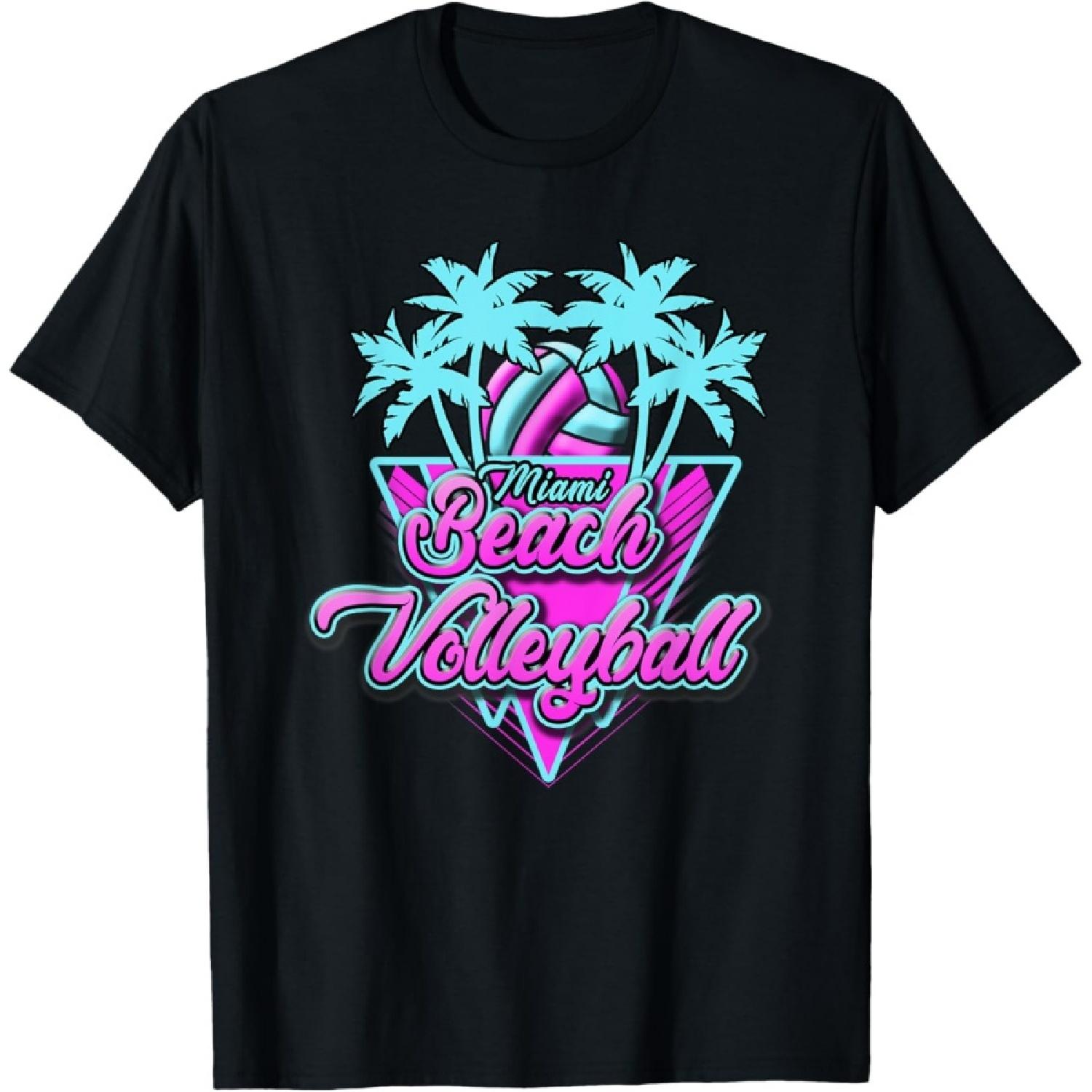 Майами Пляжный Волейбол Саут-Бич Флорида 305 Мужская Женская Девочки Дети Футболка S