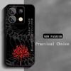 Japan Art Red Spider Lily Pattern Phone Case For Redmi Note 14 13 12 11 Pro Plus S 5G 14C A3 Soft Black Phone Cover