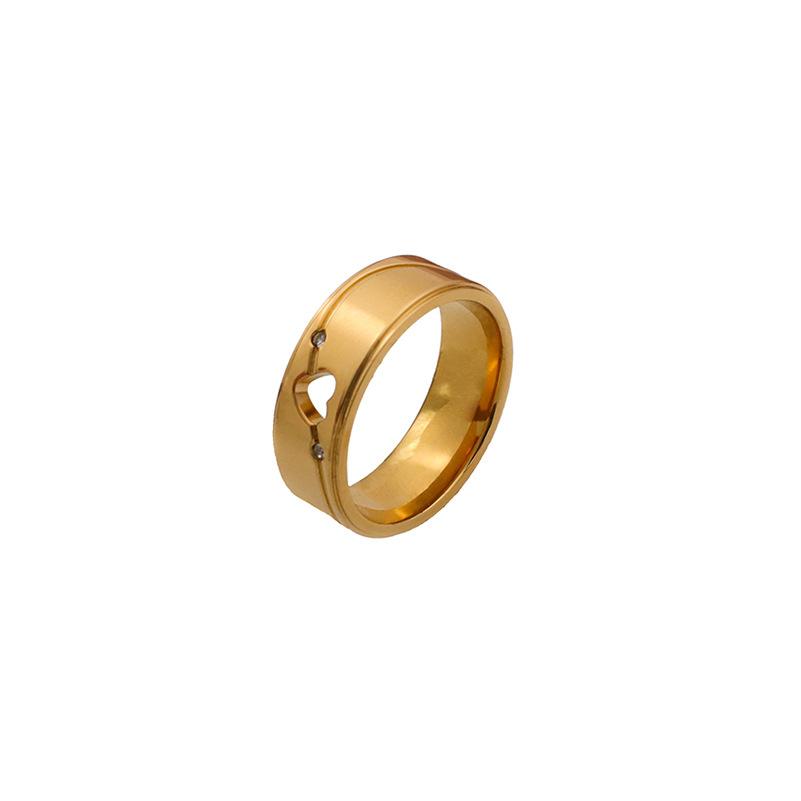 Love Arrow Through The Heart Popular Non-Fading Titanium Steel Jewelry Hollow Stainless Steel Ring Women