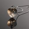 Glass Heart Pendant Necklace Clavicle Chain Necklace Fashion Neck Chain