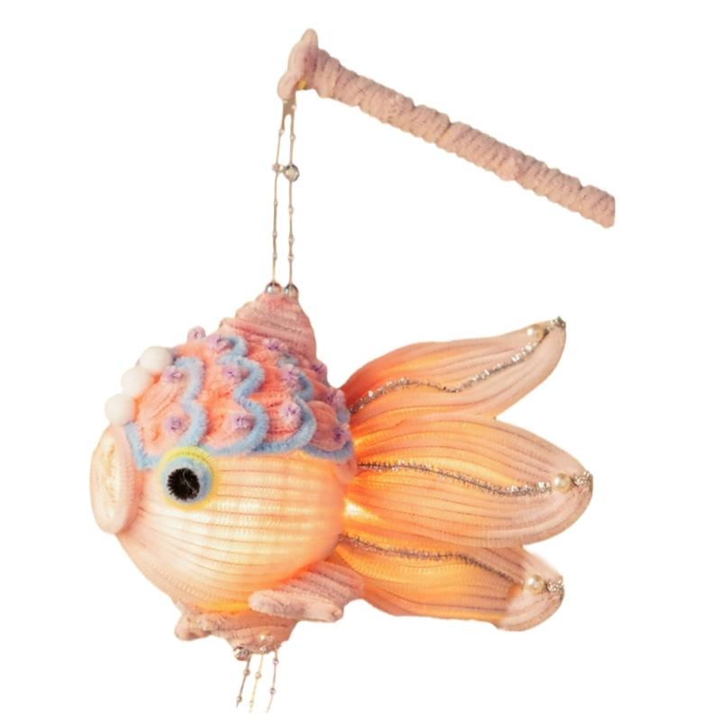 Handheld Chinese Fish Decoration Distinctive Fish Lanterns Set for Autumn Festival and Lanterns Celebration