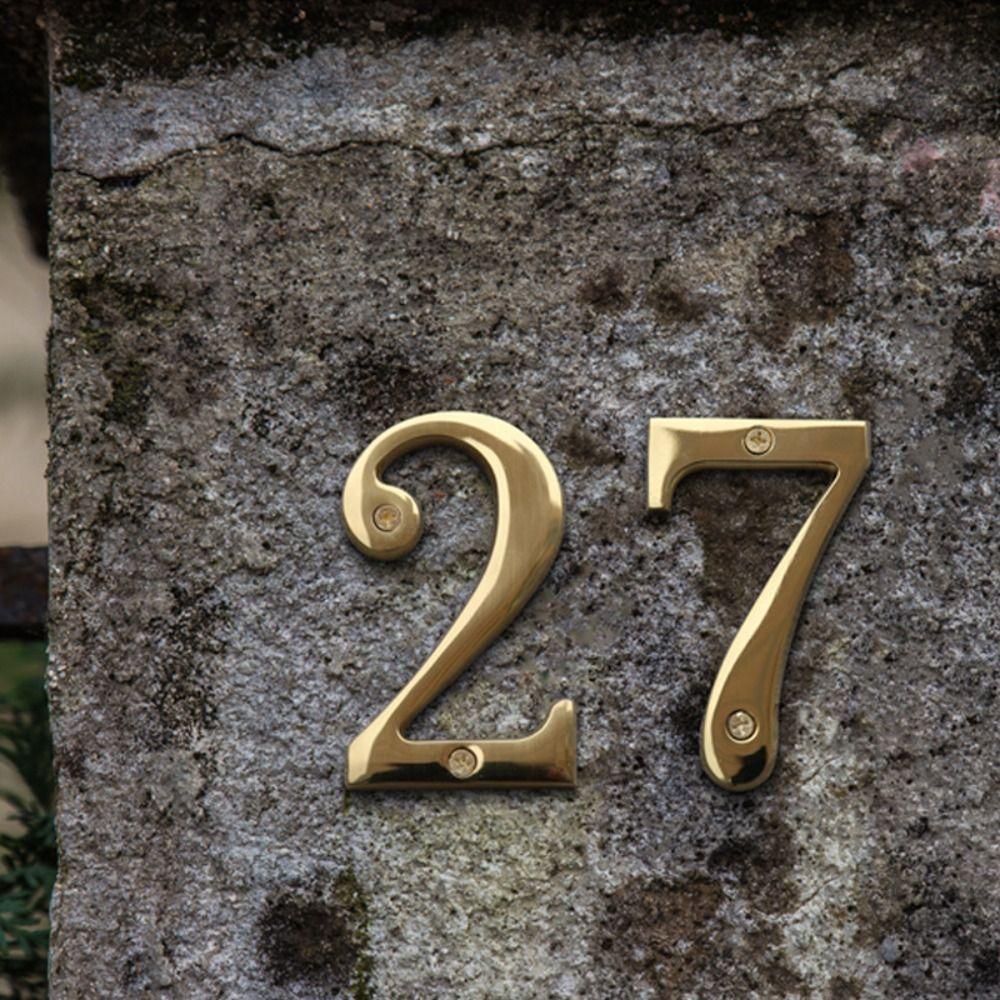 4palcové mosazné číslo domu Pevné mosazné venkovní číslo domu Poštovní schránka Značka s adresou Dveře domu