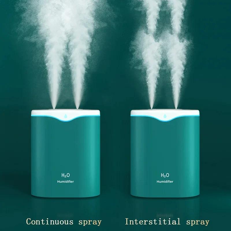 HOMEFISH 2000ML USB Cool Mist Humidifier Double Spray Port Essential Oil Aromatherapy Purifier for Home Office