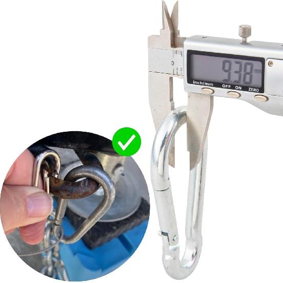 MECMO 4ft Breakaway Trailer Cable Trailer Brake Safety Cable Heavy Duty Stainless Steel Spring Towing Coiled Wire, Replacement Trailer Break Away