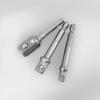 Hex Shank to Square Drive Extension Bar for Hand Drill & Air Impact Wrench Conversion, Sizes 1/4, 3/8, 1/2