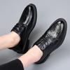 Fashion Leather Men Breathable Business Shoes Fashion Man Oxford Shoes Lace-Up Outdoor Male Driving Shoes Classic Men Shoes for Wedding