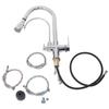 G1Celsius2 Modern 3 In 1 Filter Purifier Kitchen Faucet Double Handle PullOut Sink Hot Cold Water Tap(Electroplated )