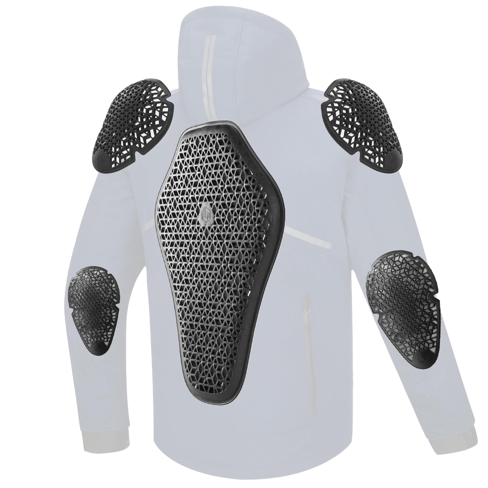 

ILM Motorcycle and Back Protector Thin ESA Instant CE Knee, Shoulder, Elbow, Set, Material, Cure, Breathable, Certified, ESA-SET чёрный