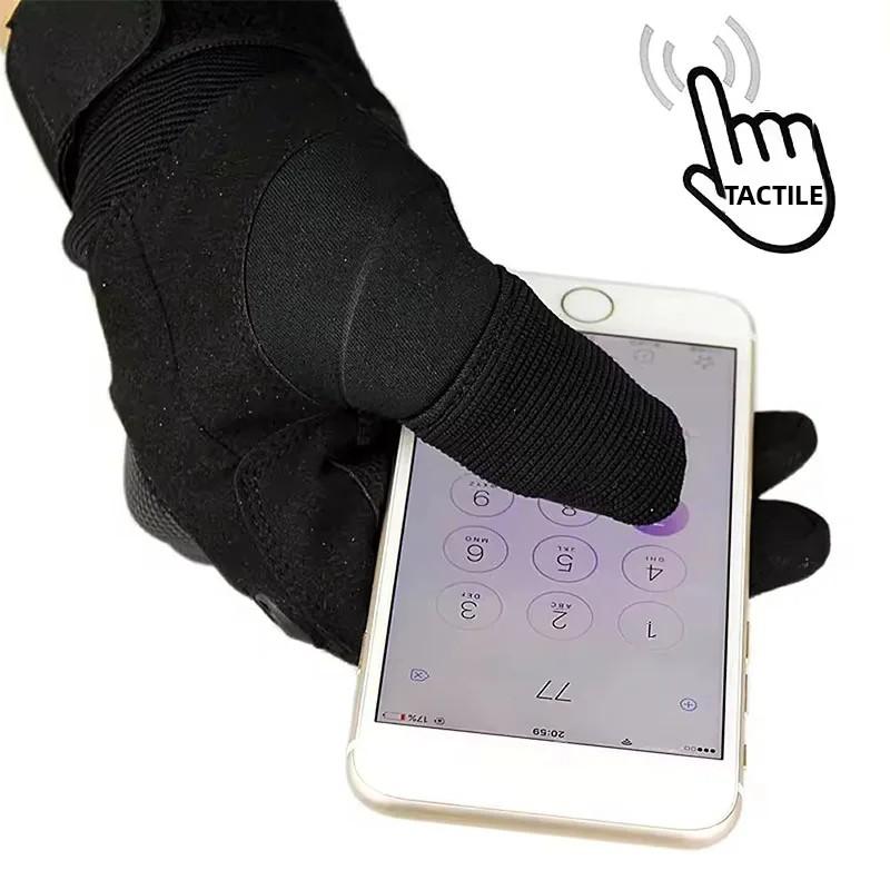 Men's Full Finger Tactical Gloves Touchscreen Compatible Hard Knuckle Protection for Airsoft Paintball Military Motorcycle