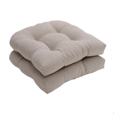 Textured Solid Wicker Seat Cushions, 2-Pack