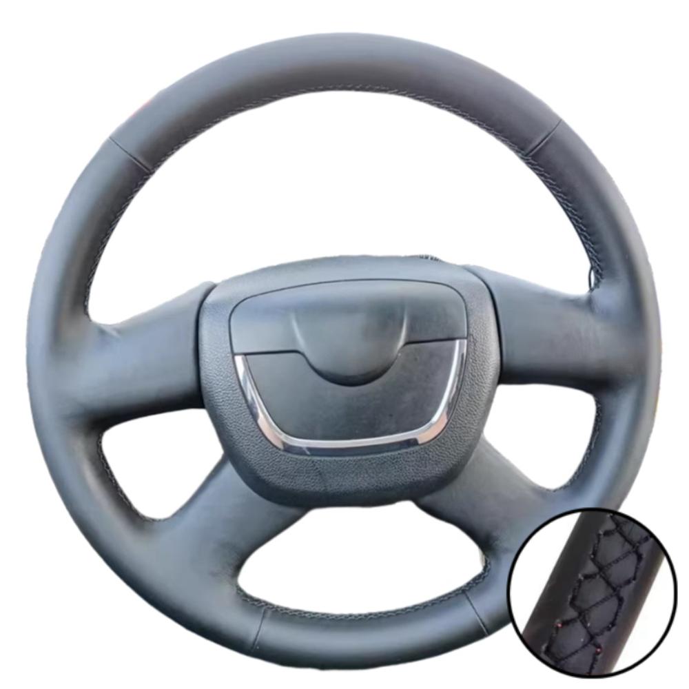 Hand-Stitched Wear Resistant Artificial Leather Citigo 2011-2012 Steering Wheel Cover For Skoda Octavia 2009-2013