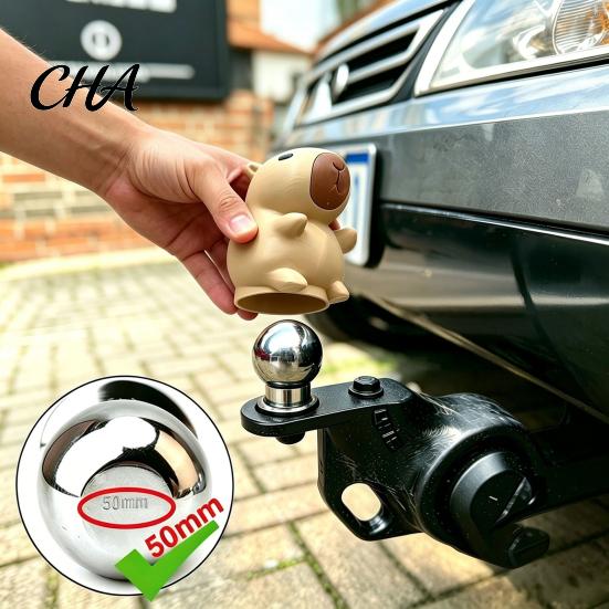 Abschlepphaken-Schutz 3D-gedeckter Capybara-Ball-Deckel, Dekorative Anhänger-Staub-Kupplungsabdeckung, 50mm Abschleppschutz, Wohnmobil-LKW-Zubehör Langlebige Kappe
