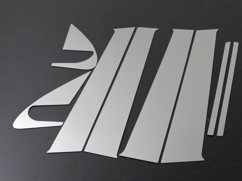 BRIGHTZ March K13 Ultra Mirror Plated Pillar Panel Covers for Toyota without Visors 4743 (8-Piece Set) [PIL-SIL-346]