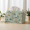 2D Flat, 1pc 2D Flat Seagull Wetland Scenery Home Decor, Vacation Atmosphere, Natural Style Tissue Box, Polyester Material, 2D Flat