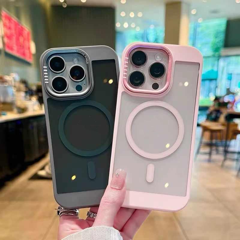 Heat Dissipation Cooling Bumper Magnetic Case For iPhone 11 12 13 14 15 16 Pro Max For Magsafe Transparent Shockproof Hard Cover