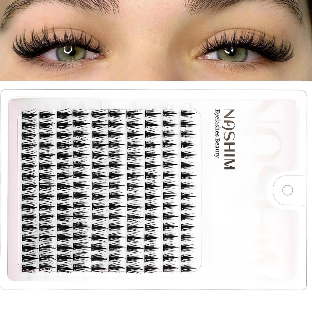160pcs Eye Lashes For Women Anime Lash Clusters With Spikes Manga Eyelash Clusters Invisible Band Spiky Cluster Eyelash Extensions Natural Cluster