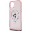 Karl Lagerfeld KLHMN61HMRSKCP iPhone 11 / Xr 6.1" Pink Hardcase Ring Stand Karl&Choupettte MagSafe