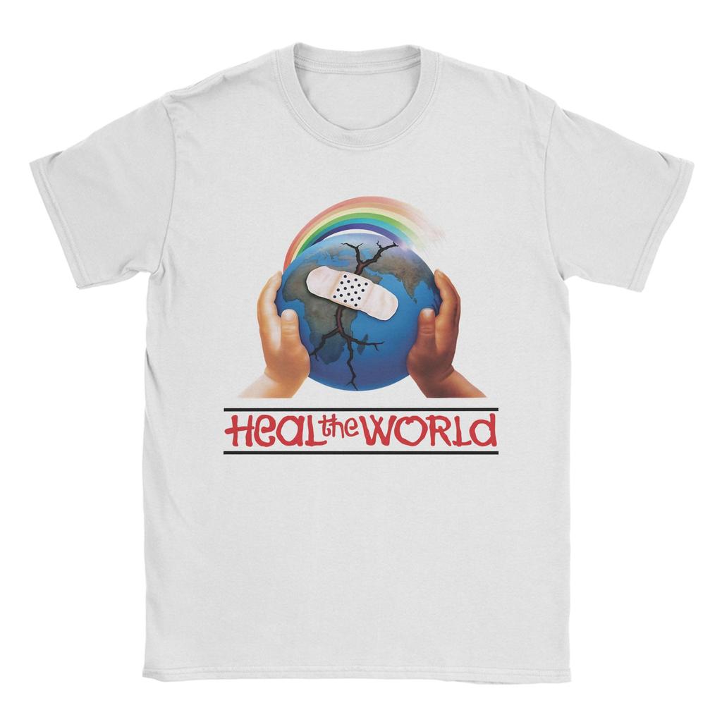 Earth Day Walk For Mj T Shirt Unisex Unisex Pure Cotton Funny Tshirt Round Neck Heal The World Tee Shirt Short Sleeve Tops Big Size