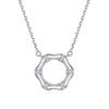 Bamboo Round Pendant Necklace S925 Sterling Silver Necklace Female Versatile Niche Design