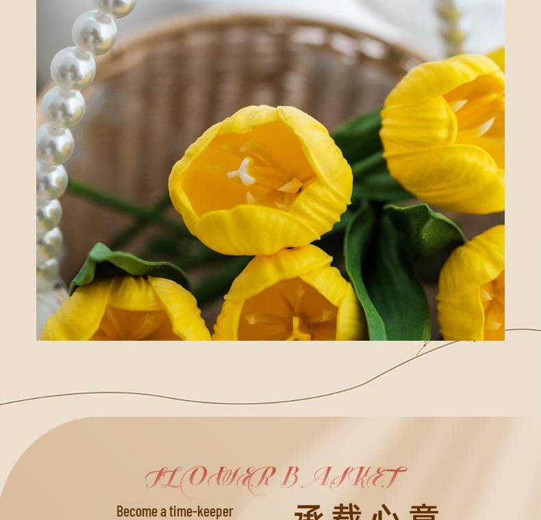 Mother's Day Pearl Handheld Woven Flower & Dessert Display Basket