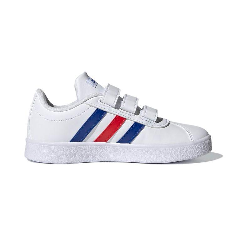 Adidas VL Court 2.0 J 'White Royal Blue Vivid Red' FY9273
