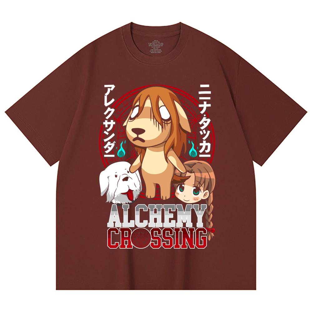 Gsm Cotton Fullmetal Alchemist V Alchemy Crossing Print Unisex Heavy Cotton T Shirt S