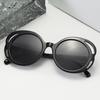 New in Fashionable Women's Vintage Camellia Sunglasses Large Frame Pattern Unique Style European American Popularity gafas