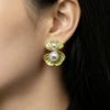 Retro Light Luxury Shell Pearl Enamel Stud Earrings