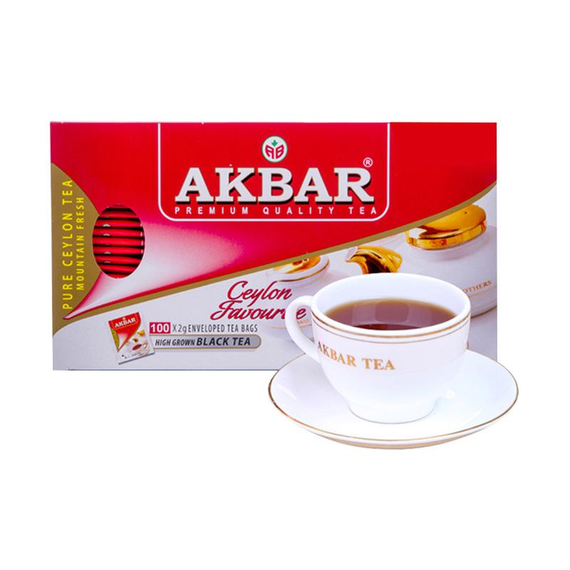 

AKBAR Шри-Ланка пакетированный чай высокогорный отборный цейлонский черный зеленый чай 100 шт. Alpine Ceylon Black Tea 200g/box