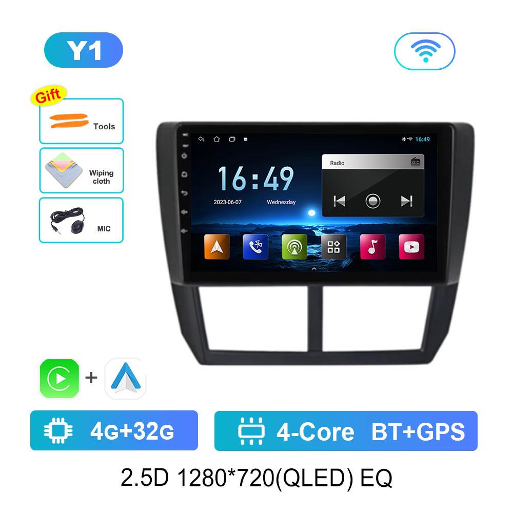 Android 14 Car Radio Multimedia Player for Subaru Impreza GH GE 2007 - 2011 GPS Navi WiFi QLED Touch Screen DSP Stereo 4G