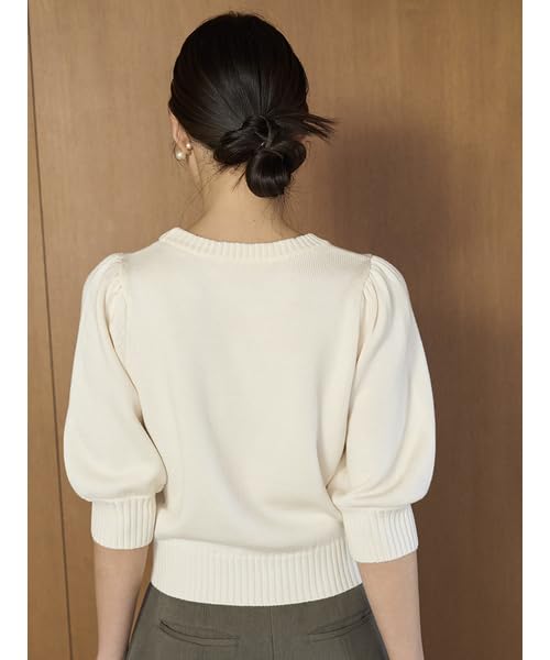 Snidel Logo Knit Pullover SWNT251042 IVR Women's