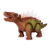 LED Light Up Walking Realistic Dinosaur with Roaring Sounds Electronic Toys Simulation Stegosaurus