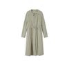 Women's Fall Long Sleeve Tie-Waist Midi Dress