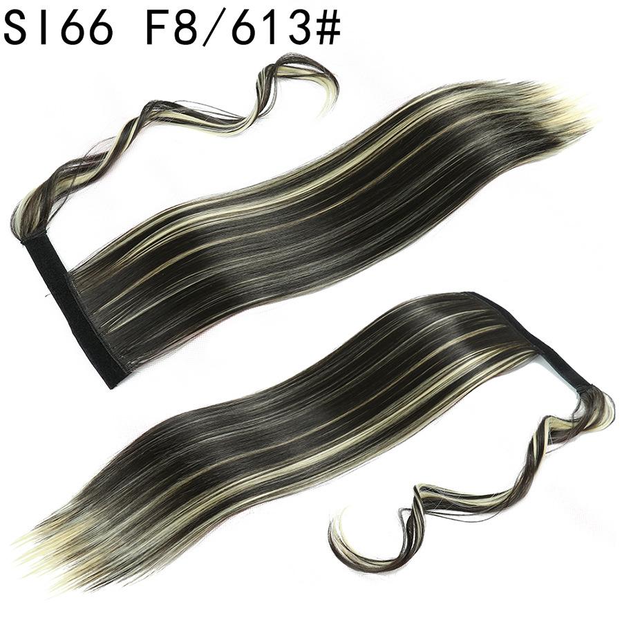 LISI HAIR Synthetic Fibers Are Clipped Onto A Ponytail Hairpin To Extend The Length of A Woman's Hair At High Temperature