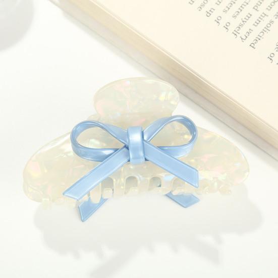 Women Hair Claw Bowknot Flower Shape Anti-slip Teeth Hair Clip Large