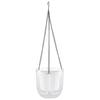 1 Set Hanging Flowerpot Self-Watering Visible Water Level Hanging Planter Pot Basket with Drainage Holes for Indoor Outdoor