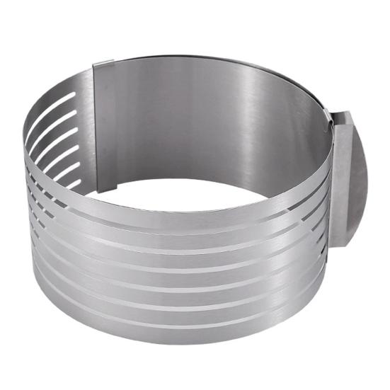 6-8 Lnch/9-12 Lnch Cake Slicer 7 Layer Food Grade Easy To Clean Cut Evenly Stainless Steel Adjustable Round Cake Cutter Ring Kitchen Gadget