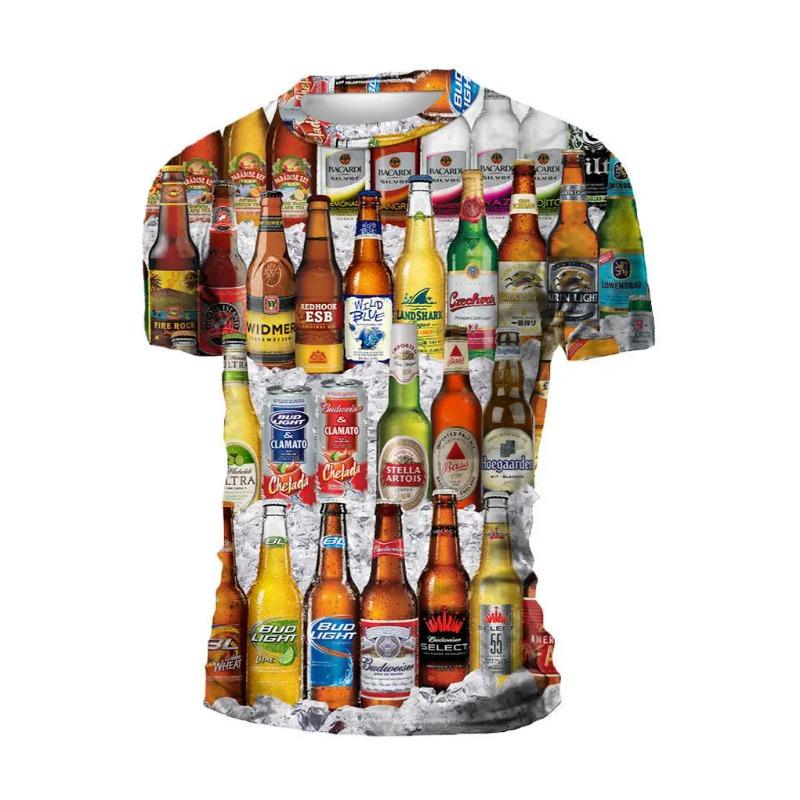 3D Print Badminton Sports T-shirt For Men Summer Short Sleeves Round Neck Funny