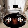 1PC Tiger Eyes Office Round Rug, Non slip, Soft and Durable Office Rug for Interior Decoration, Perfect for Office