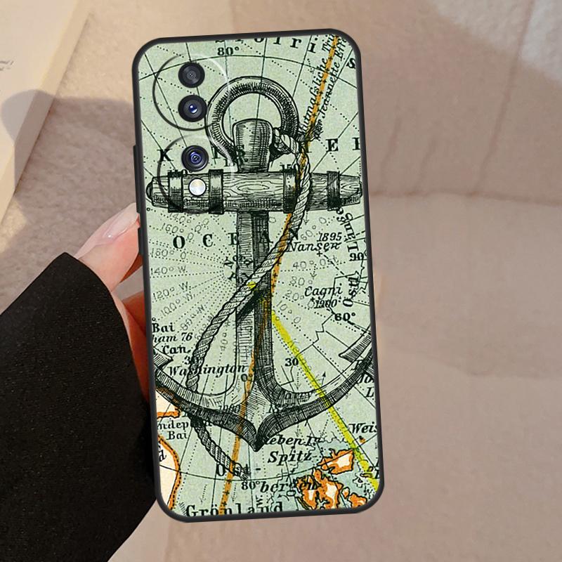 Anchor Sea Beach Case For Honor X9b X9a X8a X7a X6a X6 X7 X8 X9 8X 9X Honor Magic 5 Pro 50 70 90 Lite Cover