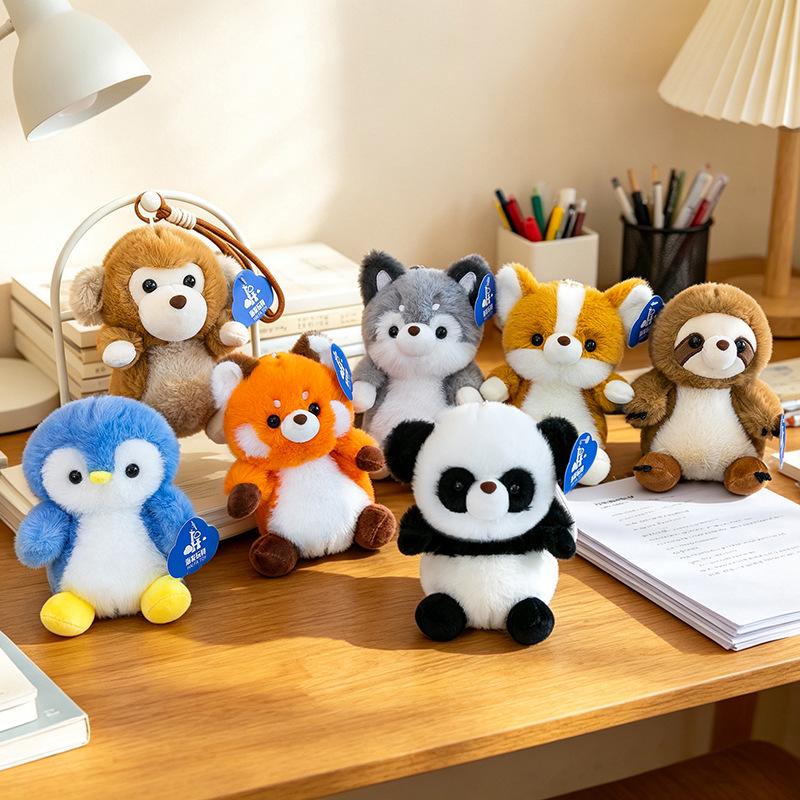 Panda Husky Plush Toy & Sloth Lemur Terrier Phone Holder Doll