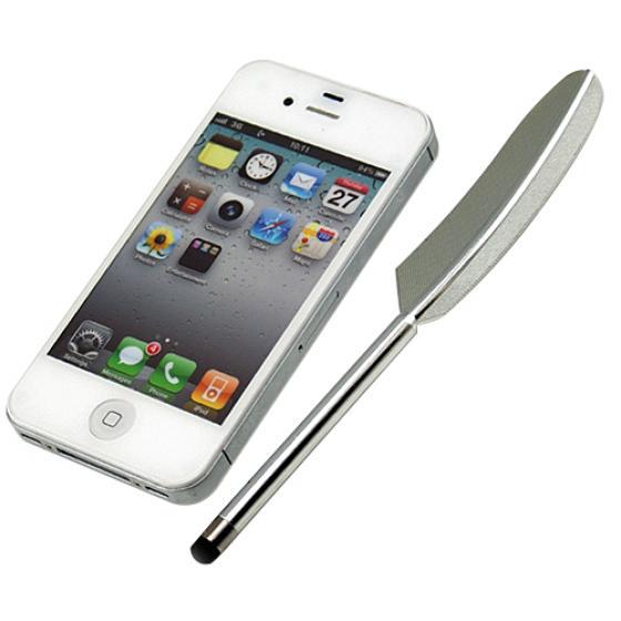 Feather Shape Capacitive Stylus Touch Screen Pen for iPhone Tablet AVE