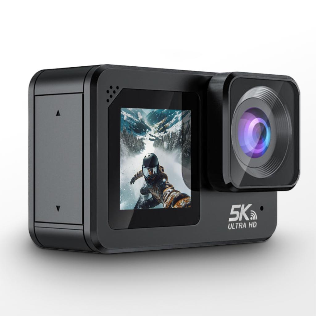 Caméra Sportive 5K Uhd 60Fps Wifi Usb-C Télécommande Microphone Stabilisation Eis Perche