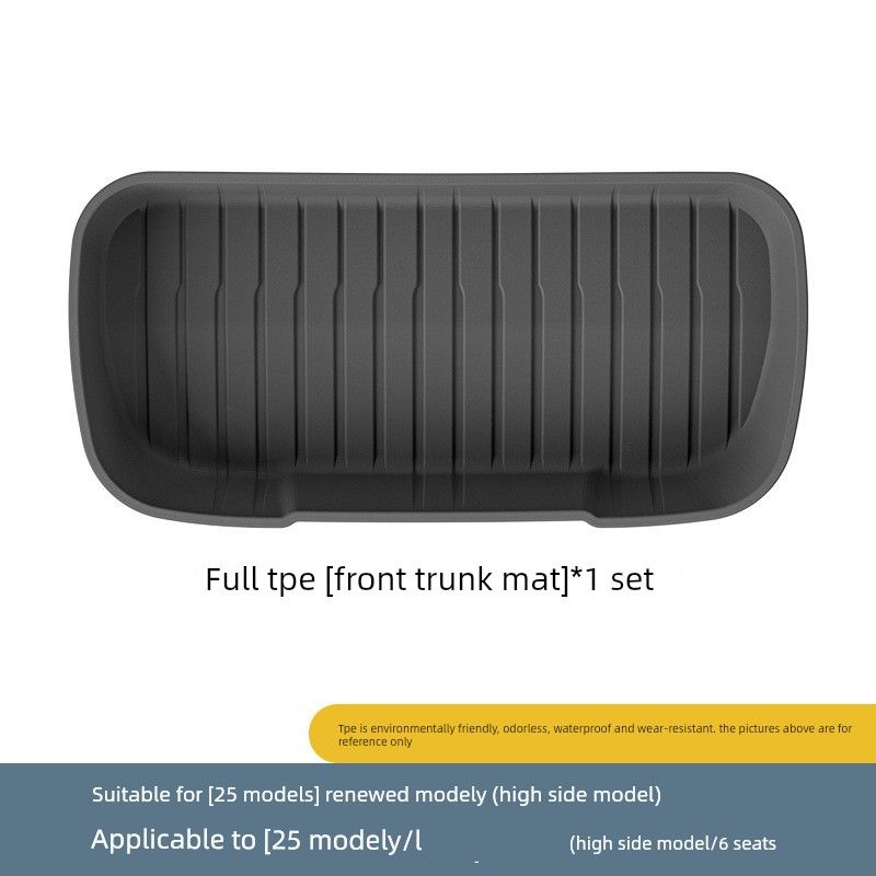 Suitable for 25 Models of Tesla Model Yl Car Floor Mats, Dirt-Resistant and Waterproof Tpe Floor Mats, Specially Designed for the Vehicle 25 Tesla Model Y/Yl Front Trunk Mats (High-Sided)