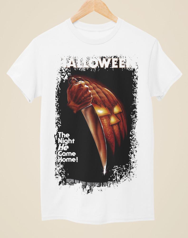 Halloween - Movie Poster Inspired Unisex White T-Shirt Unisex T-Shirt XXXL