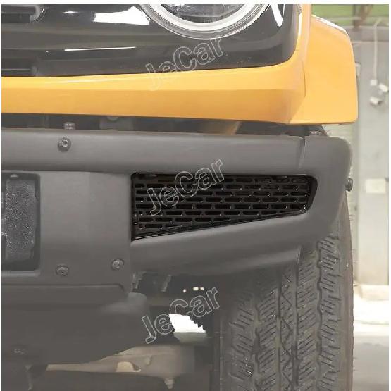 JeCar Car Front Bumper Racing Grill Insert Grille Trim ABS Sticker Cover For Ford Bronco 2021 UP Car Exterior Accessories