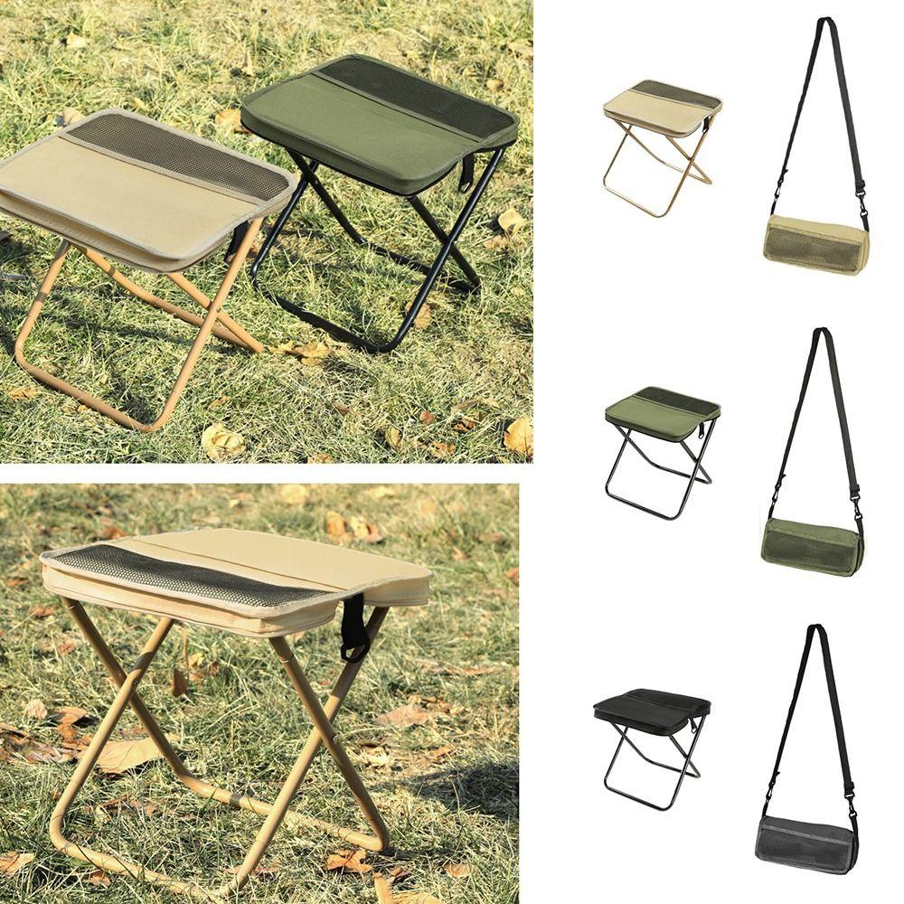 Wear-resistant Folding Backpack Stool Sturdy Pencil Case Stool Sports Folding Chair  Hiking