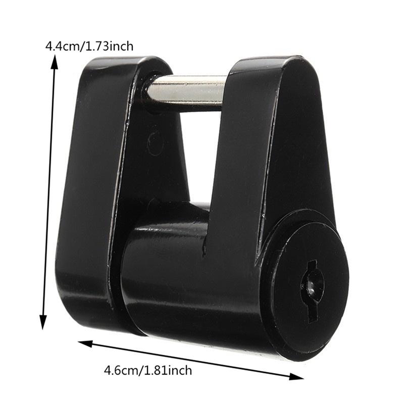 1/4" Zinc Alloy Small Trailer Lockstitch Trailer Hitch Coupler Lock For Locking Hauling Security Towing Tow Bar