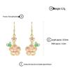 925 Sterling Silver Chinese Palace Style Enamel Resin Flower Drop Earrings for Women - Light Luxury Qipao Studs