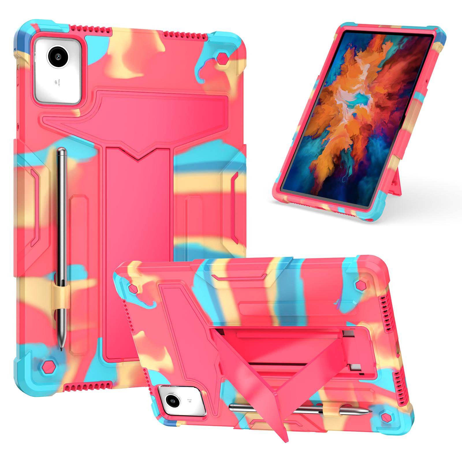 

Чехол для Lenovo Tab M11/Xiaoxin Pad 11 2024 Чехол Чехол Т-образная подставка PC+Силиконовая крышка для планшета Camo Rose